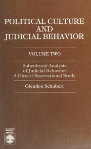 Political culture and judicial behavior