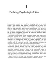 Science of coercion communication research and psychological warfare, 1945-1960