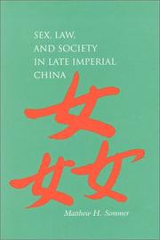 Sex, law, and society in late imperial China