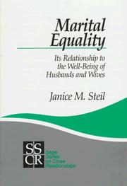 Marital equality its relationship to the well-being of husbands and wives
