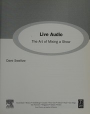 Live audio the art of mixing a show