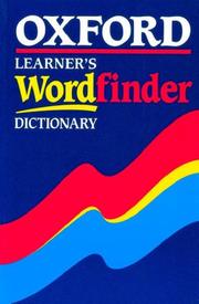 Oxford learner's wordfinder dictionary.