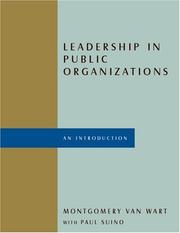 Leadership in public organizations an introduction