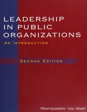 Leadership in public organizations an introduction