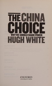 The China choice why we should share power