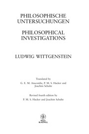 Philosophische Untersuchungen Philosophical investigations
